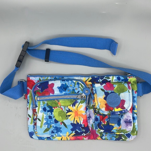 Kipling Bags Kipling Presto Waist Bag Floral Watercolor Blue Multicolor Euc Poshmark